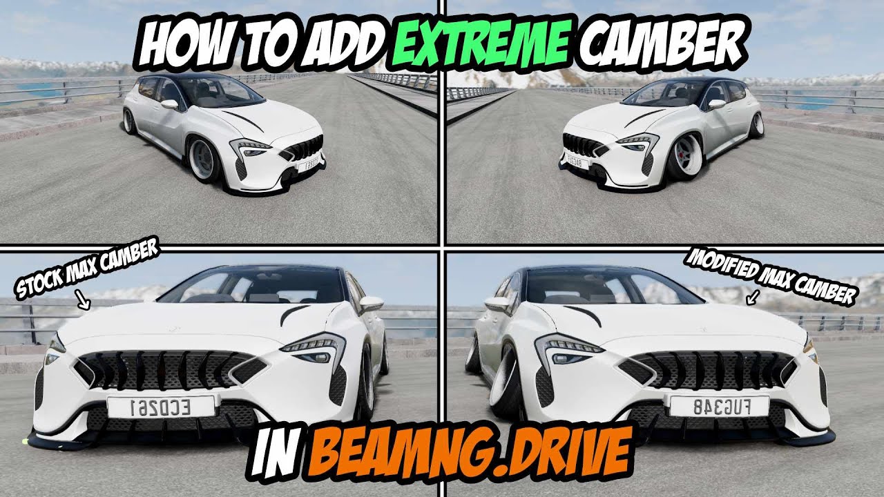 How to Add EXTREME CAMBER to ANY Car in BeamNG.drive [No Mods]