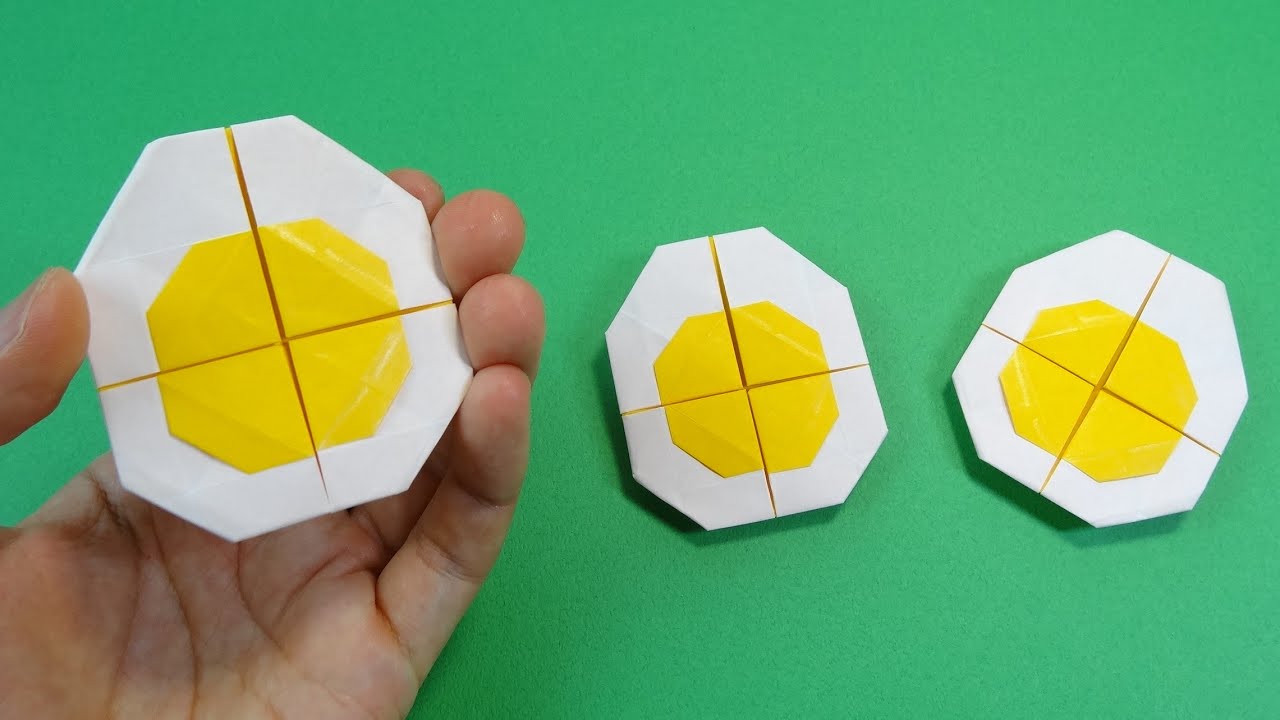 折り紙「ゆで卵」Origami 