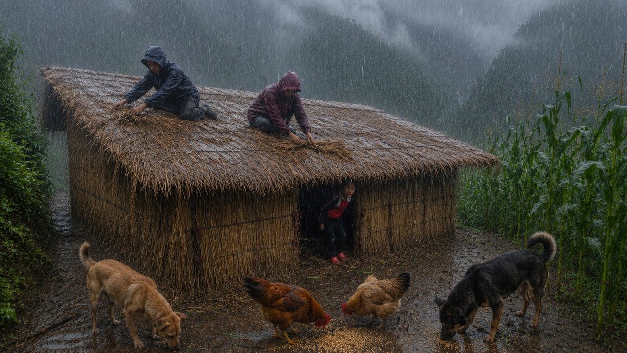 This Is Himalyan Nepali Mountain Village Life Heavy Rainy Day |Naturelly Village Dacumentary Video |