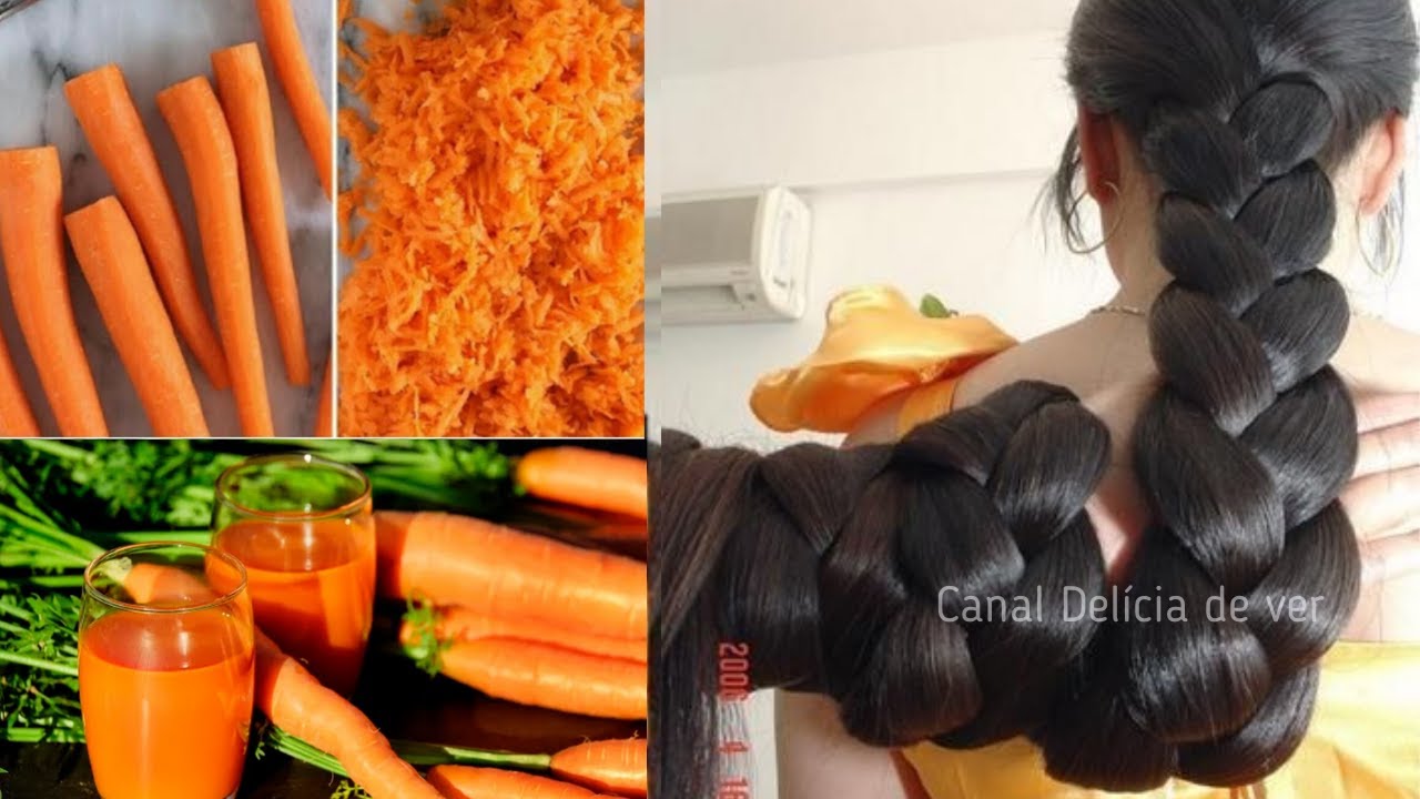 Óleo de cenoura caseiro para crescimento rápido do cabelo | Seu cabelo vai crescer rápido e Grosso