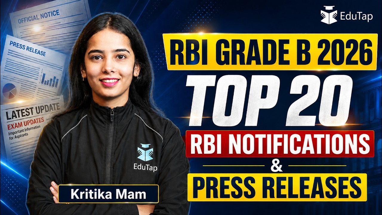 RBI Grade B 2026 Top 20 RBI Notifications & Press Releases for Phase 1 and Phase 2