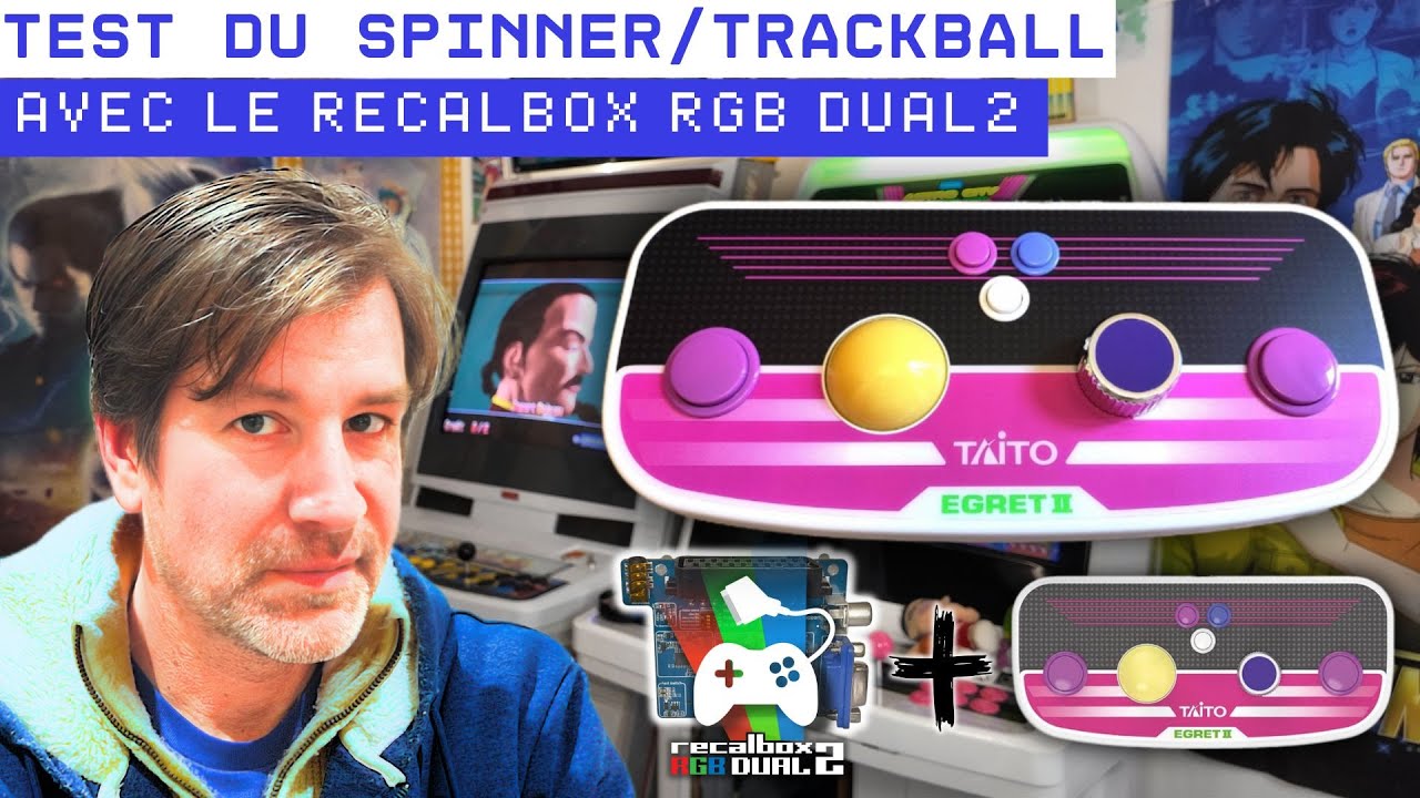 RECALBOX RGB DUAL2: TEST du SPINNER / TRACKBALL de l'Egret 2 Mini
