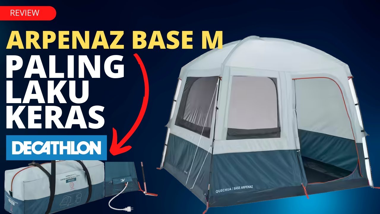 DECATHLON - QUECHUA 6 person camping shelter arpenaz base m #camping #hiking #4k #asmr #decathlon