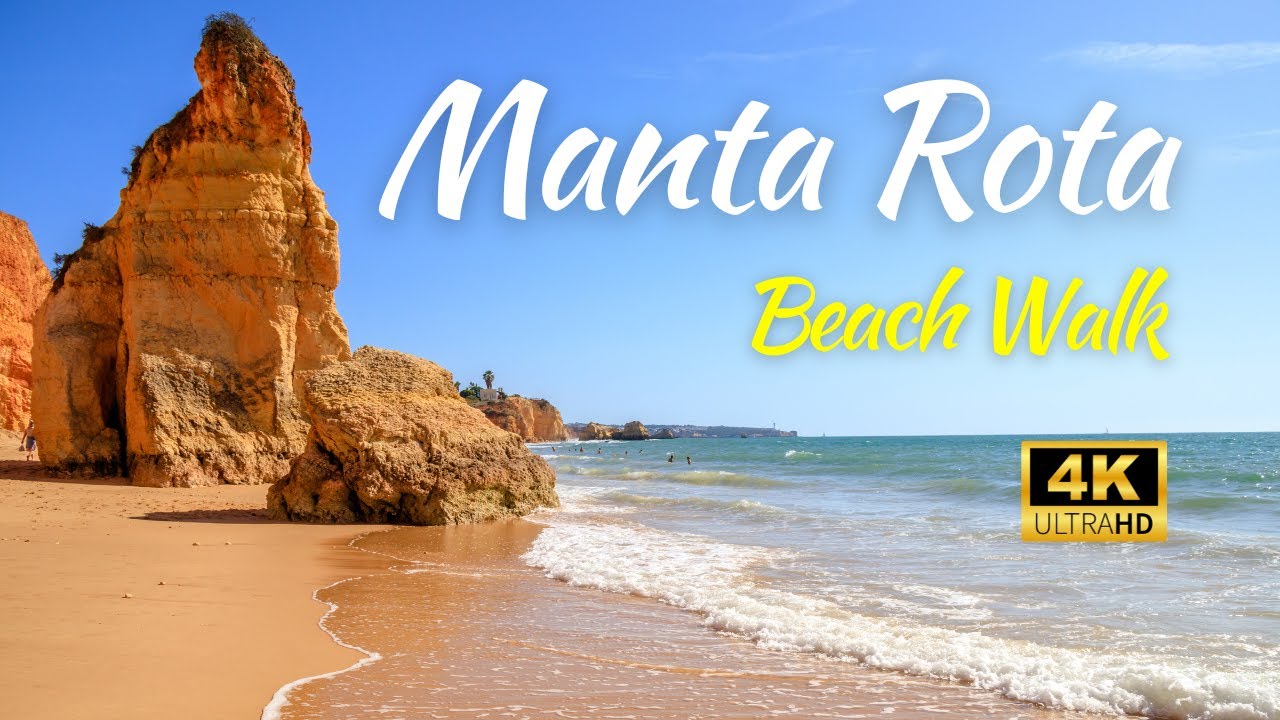 Caminhada na praia da Manta Rota, Algarve | 4K