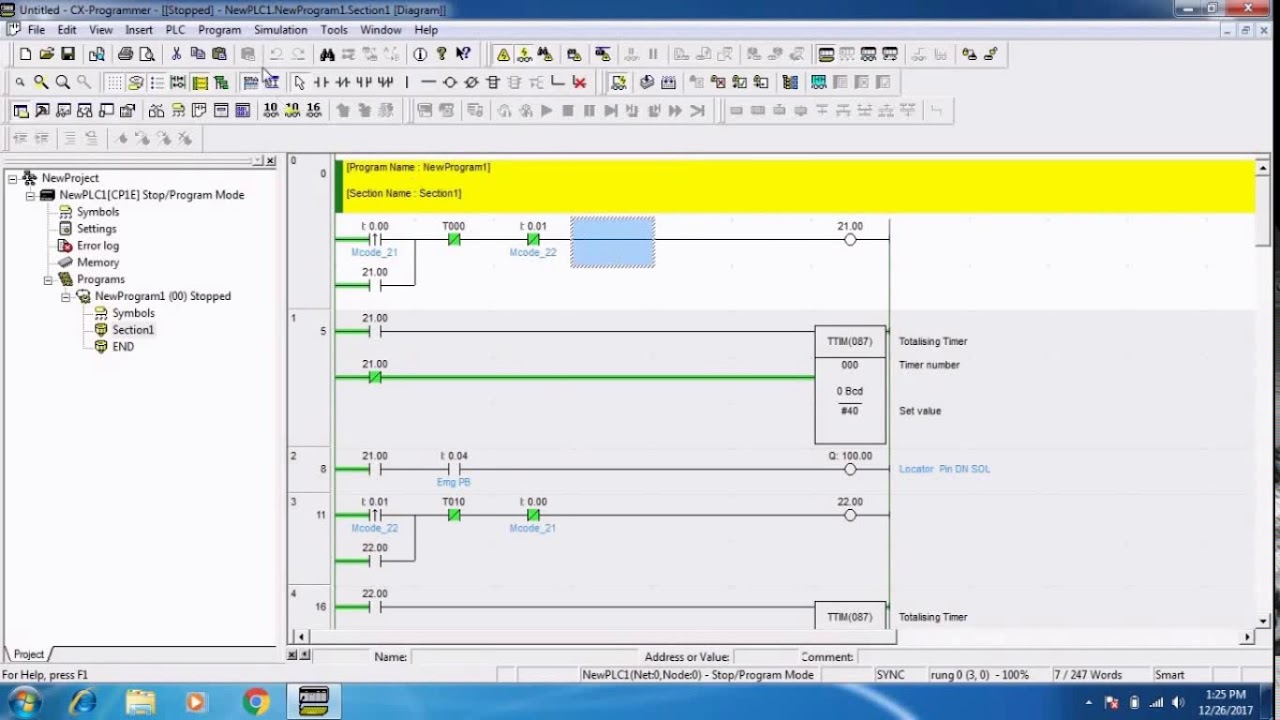 how to omron plc ladder edit in online mode