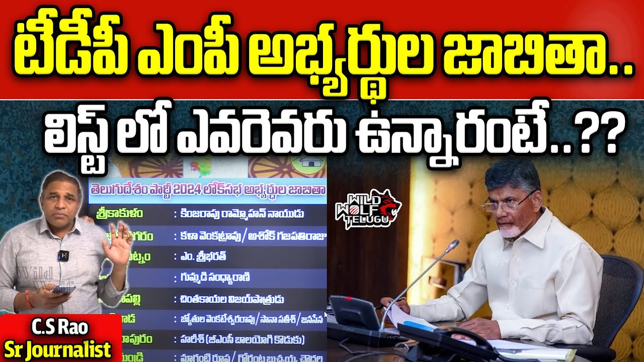 TDP Relased List Of MP Candidates | Chandrababu | AP Politics | AP Elections 2024 | Wild Wolf Telugu