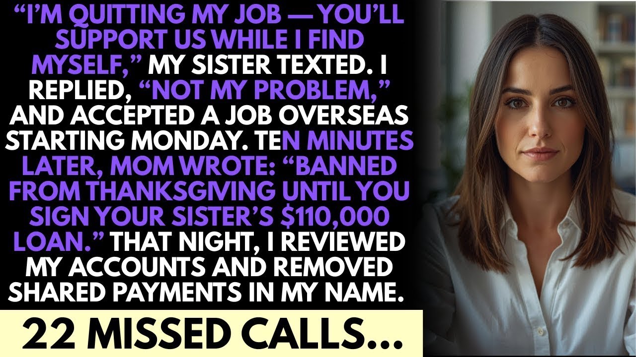 “I’M Quitting My Job—You’Ll Support Us While I Find Myself,” My Sister Texted  I Replied, “Not My