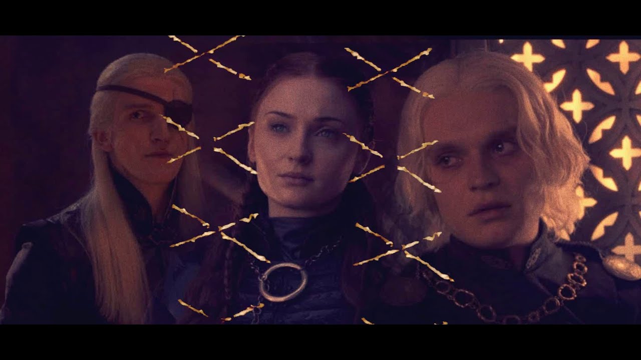 aemond & sansa + aegon  - just pretend (AU)