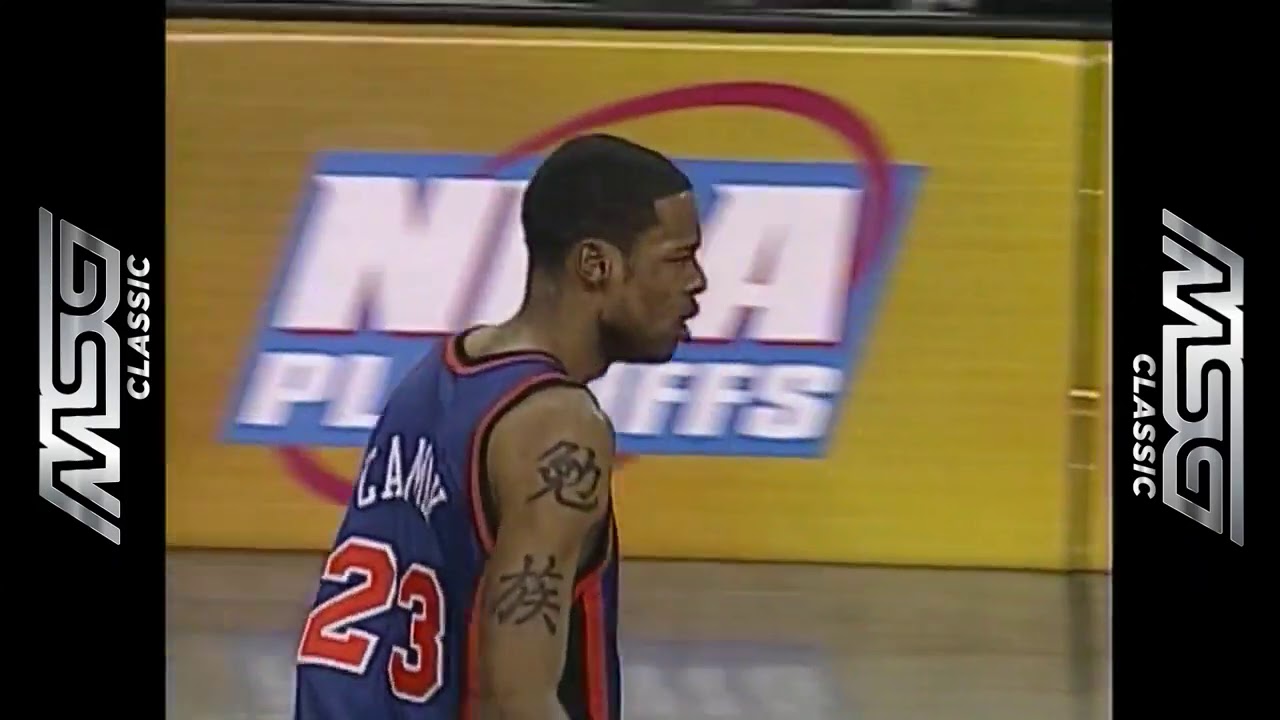 Marcus Camby posterize Dikembe Mutombo in NBA playoffs 1999