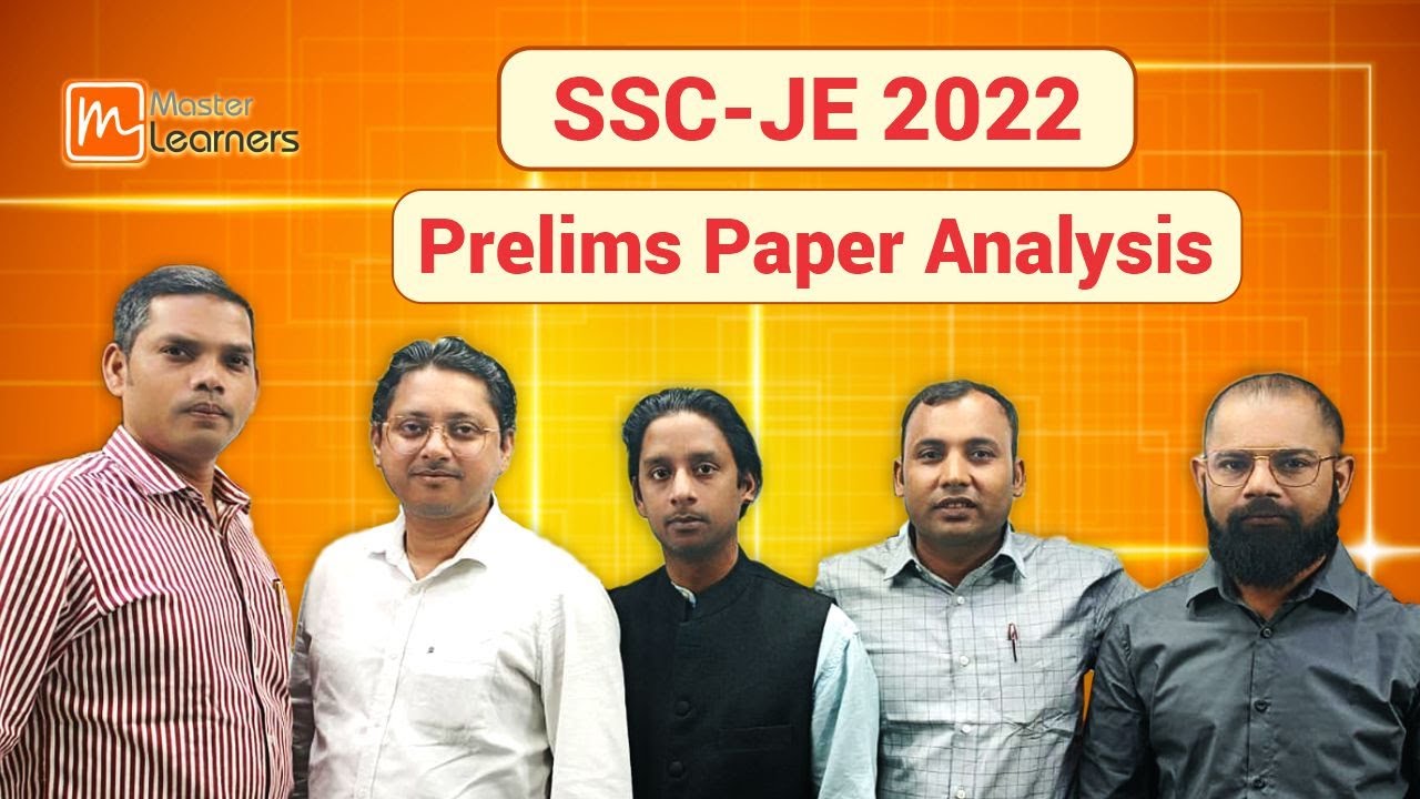 SSC-JE 2022 Prelims Paper Analysis & Expected Cut Off | Master Learners
