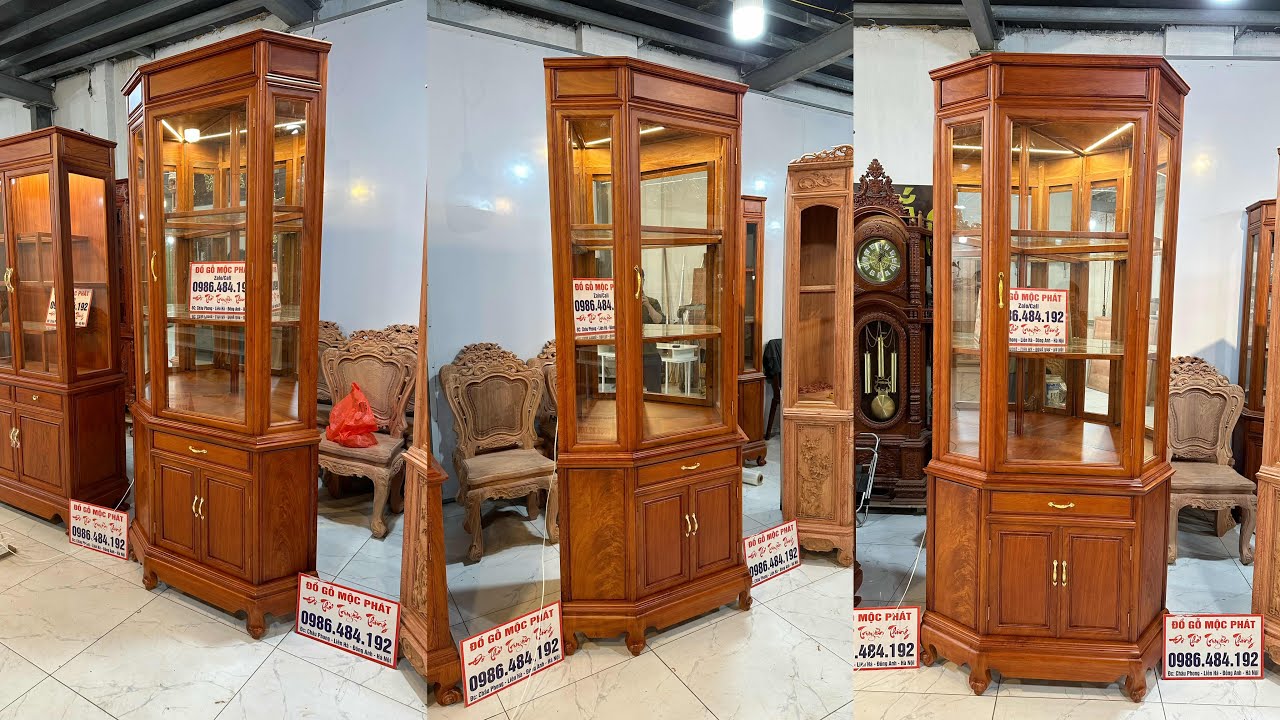 Tủ Góc Lệch 60*80 - Hàng Cao Cấp Gỗ Hương Đá