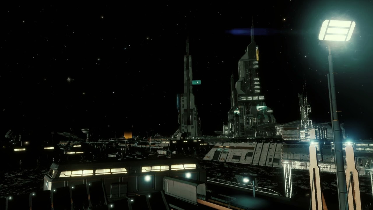 🎧AMBIENCE | Sci-Fi Planetary spaceport | For study, chill, sleep