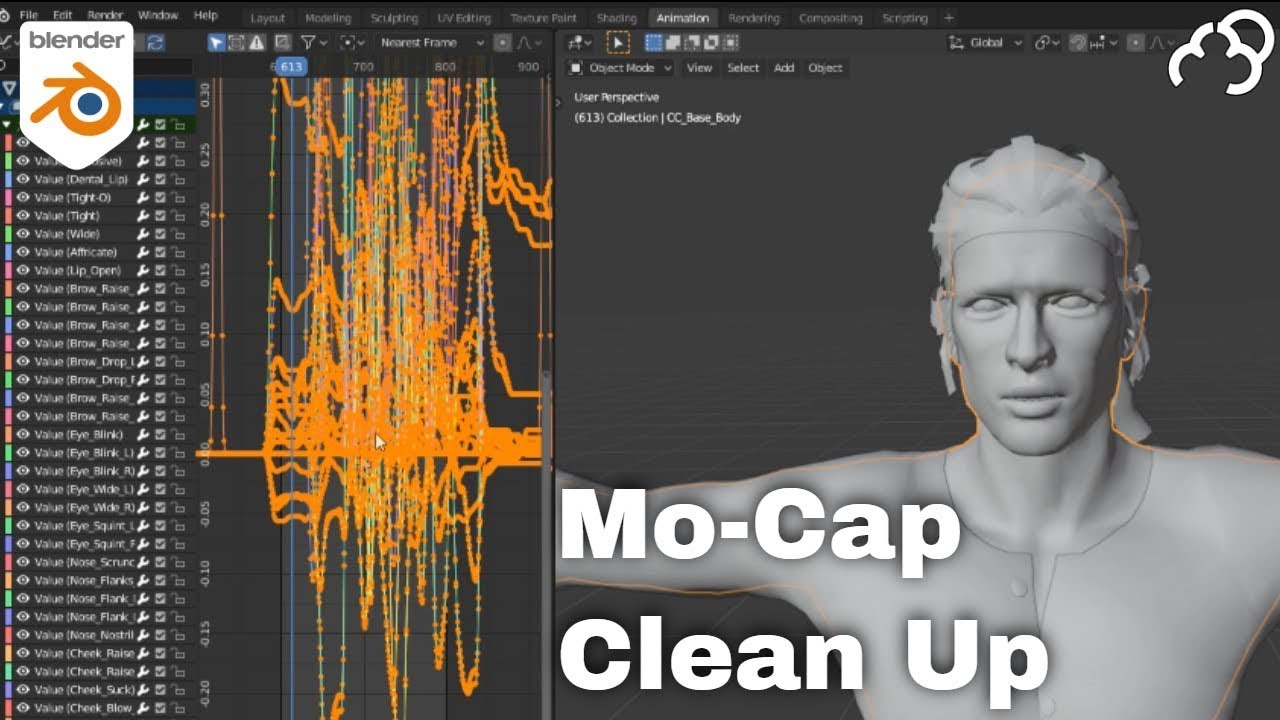 How to Clean Up motion Capture Data - Blender Tutorial