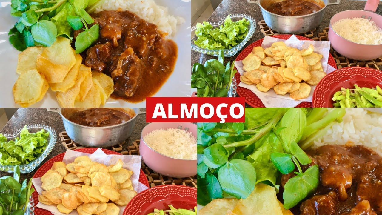 Fiz carne de panela desmanchando, batata frita e mais / Almoço comigo