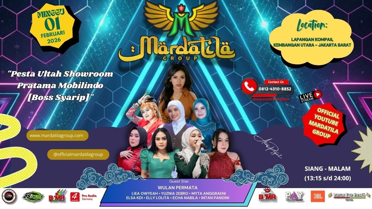 KONSER MARDATILA GROUP (MALAM) - ANNIVERSARY SHOWROOM PRATAMA MOBILINDO | LAP. KOMPAS - JAKBAR