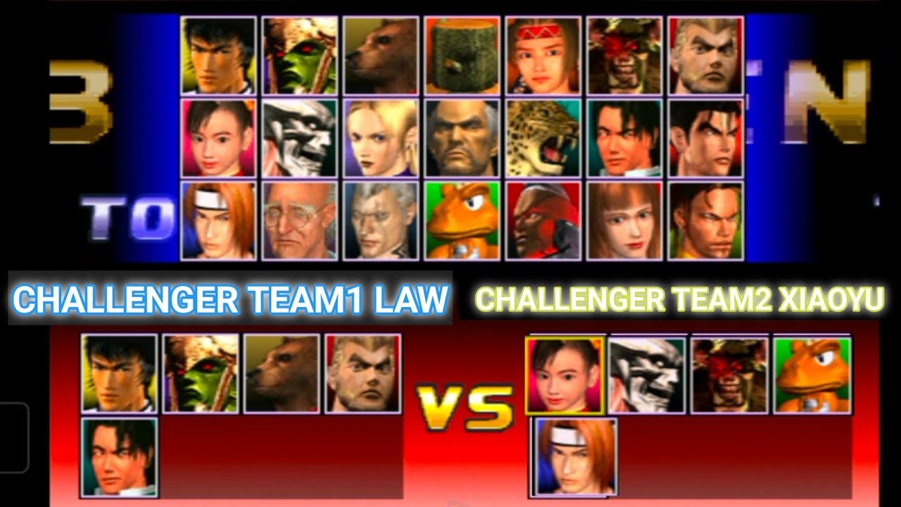 Team law vs team xiaoyu|teambattle|tekken 3 team battle mode #tekken3 