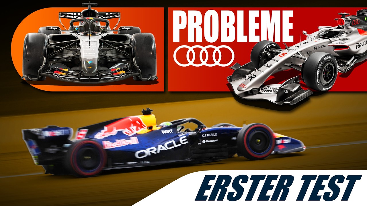 Erster F1-Test 2026: Audi mit Problemen – McLaren & Red Bull enthüllen Autos