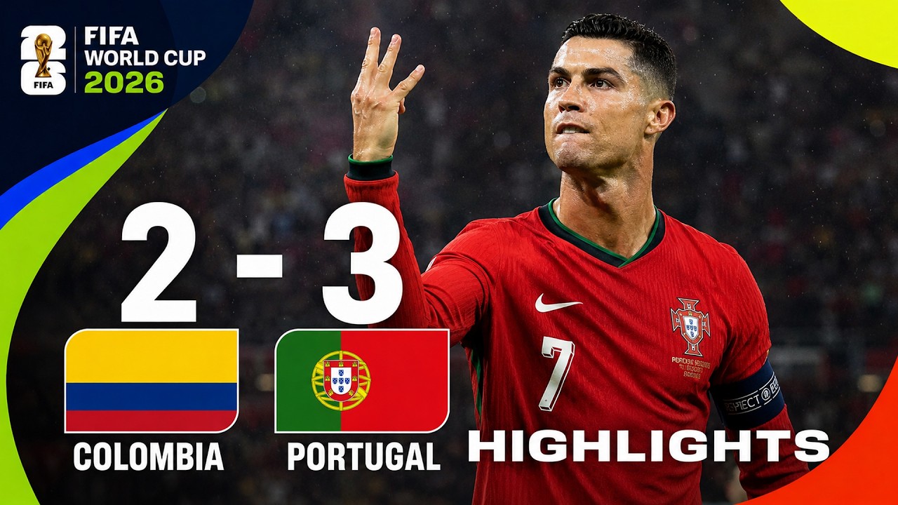 Colombia vs Portugal 2-3 Highlights | RONALDO HATTRICK Stuns Colombia Fans | Full Match Today