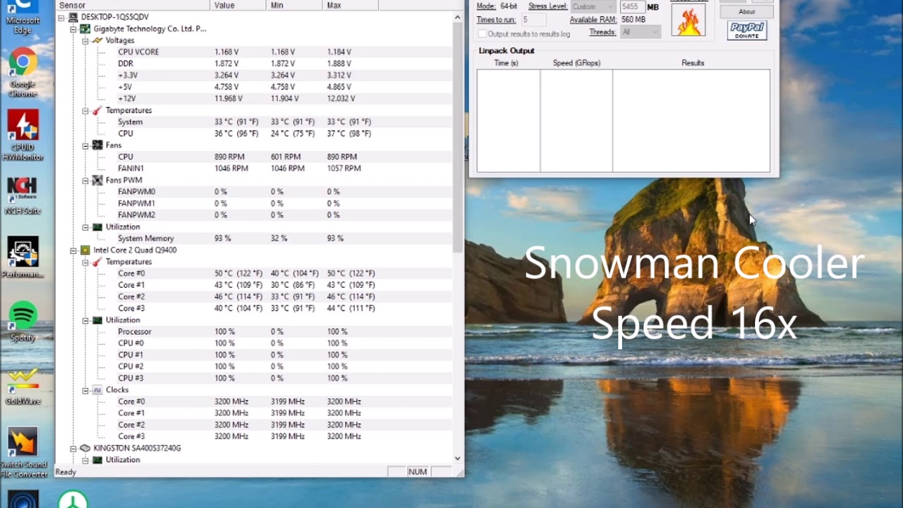 Snowman M-T4 CPU Cooler vs Intel Stock Cooler