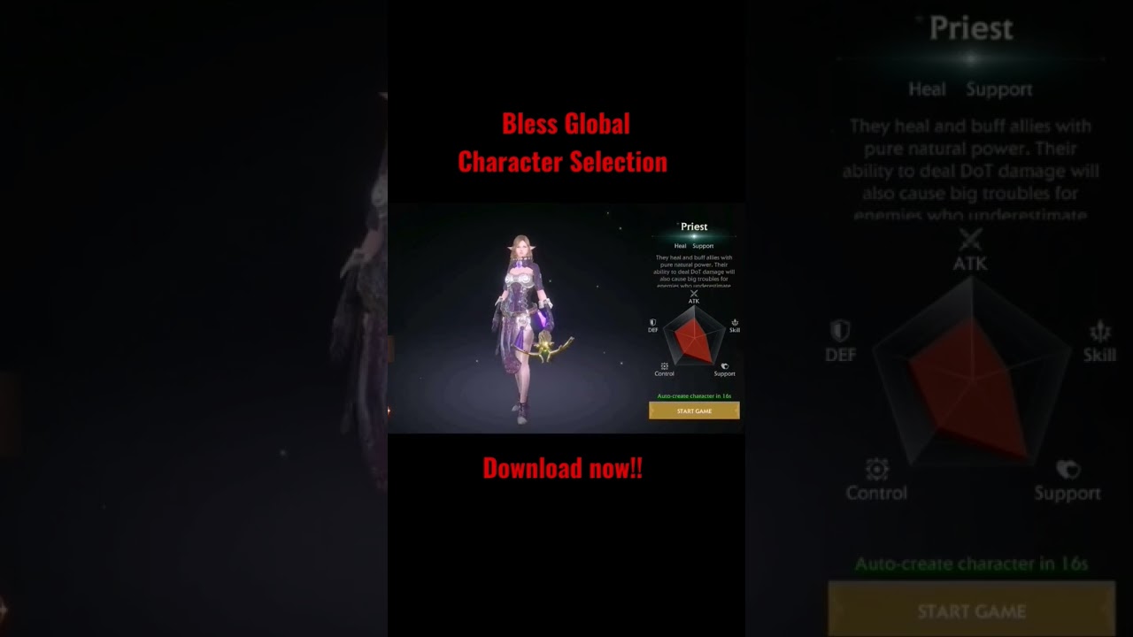 bless global character selection