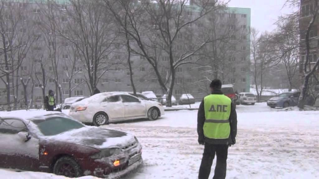 Очередной мощный снегопад во Владивостоке.mpg