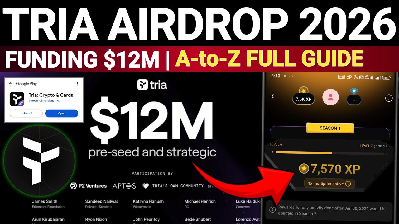 TRIA (Web3 NeoBank Card) Airdrop 🔥 | $12M Funding | Complete Step by Step Guide