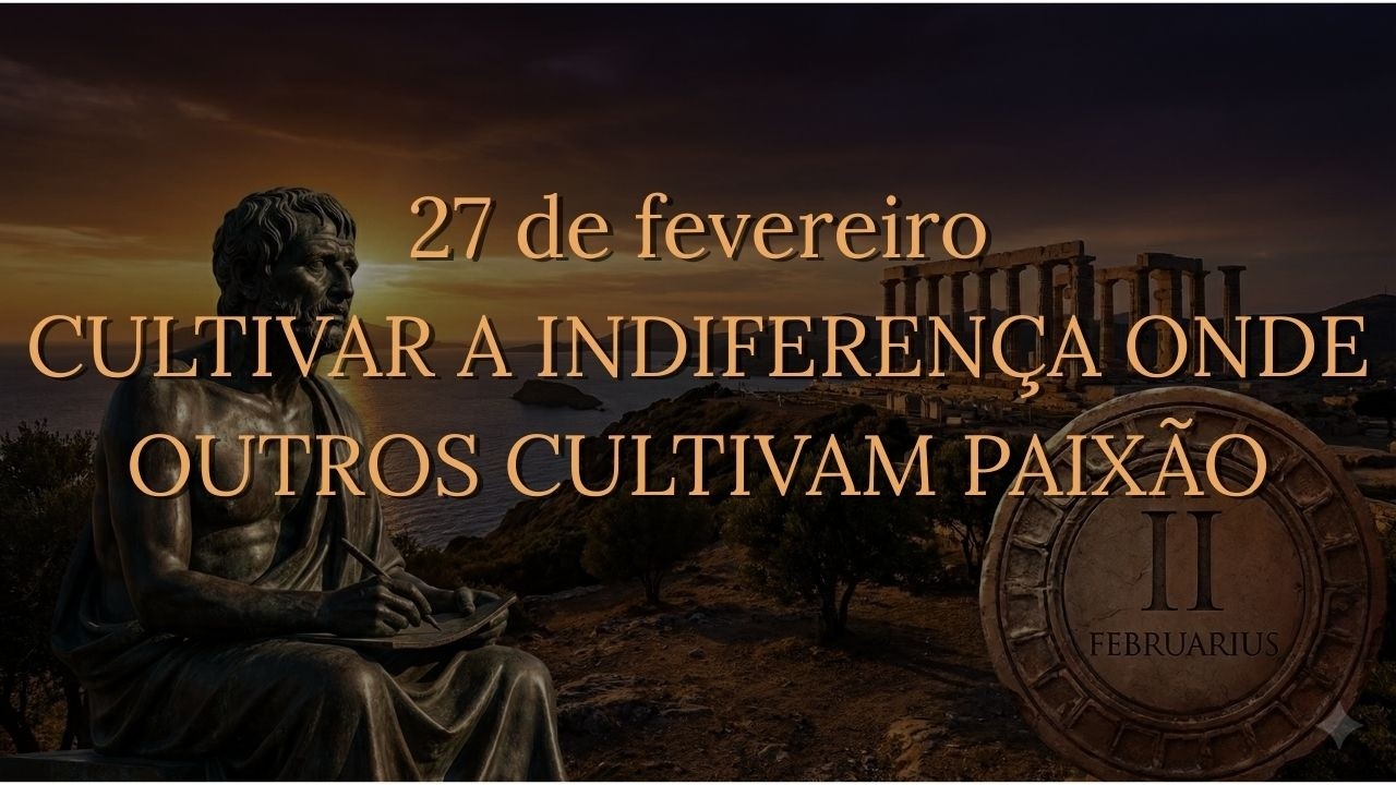 Cultivar a indiferença onde os outros cultivam paixão | Dia 58/365