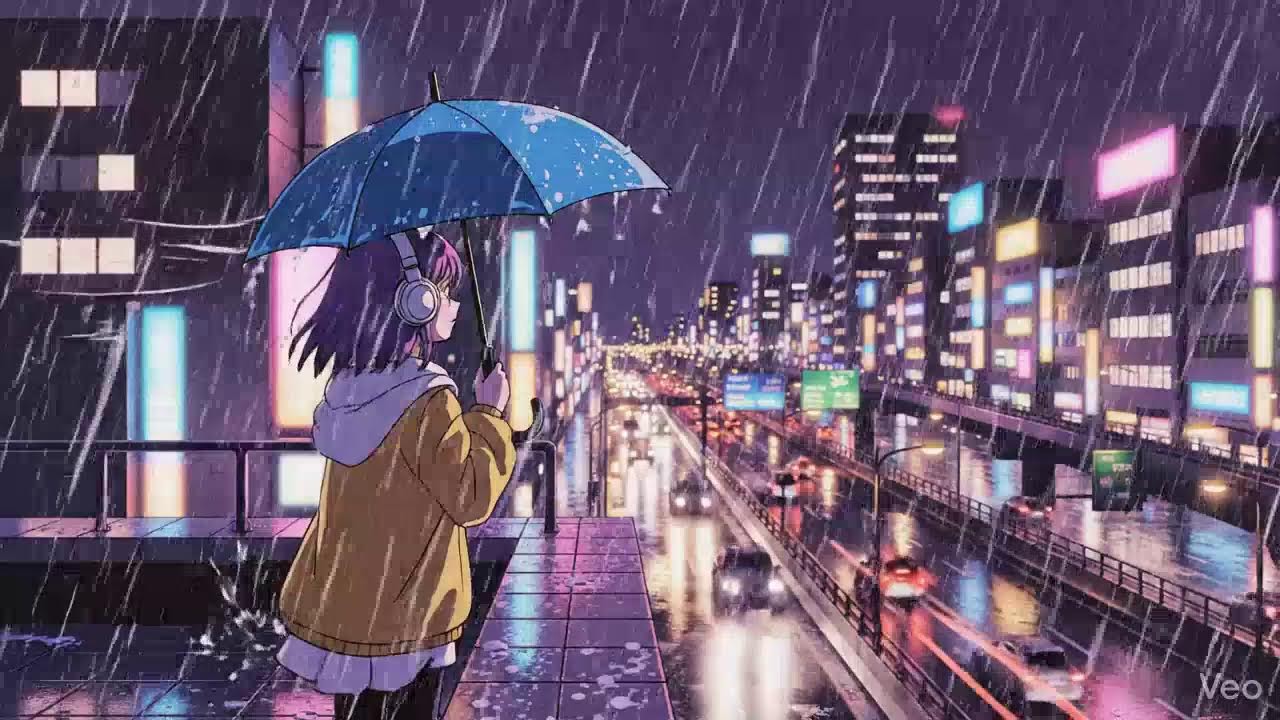 Late Night Study 🌧️ Rainy Japanese City Lofi