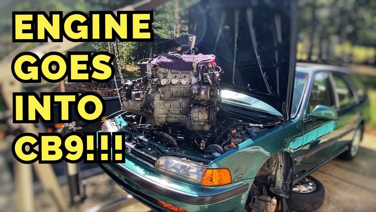 Part 7: H22 Prelude Engine Swap Into 90-93 Honda Accord CB7 CB9 - Engine Reinstallation