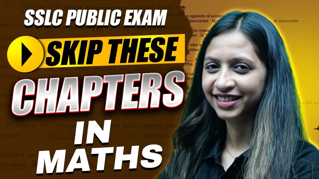 SSLC Maths Public Exam Skip These Chapters | PW Kerala