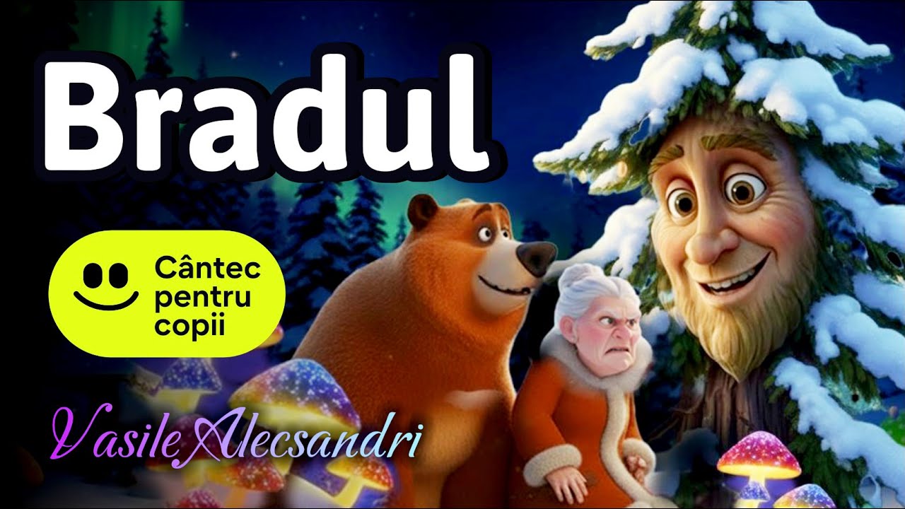 Bradul - Cântec pentru copii | Desene animate | Poveste de iarnă | Poezie de Vasile Alecsandri