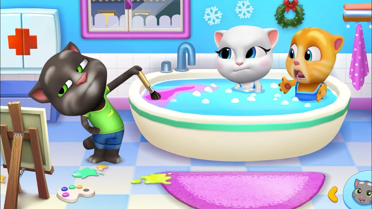 My Talking Tom Friends (iOS, Android) Gameplay Walkthrough (Outfit7) - HD | Mini Games