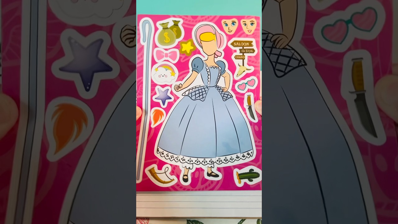 Disney Toy Story Movie DIY Make a Face Stickers with Bo Peep 🐑