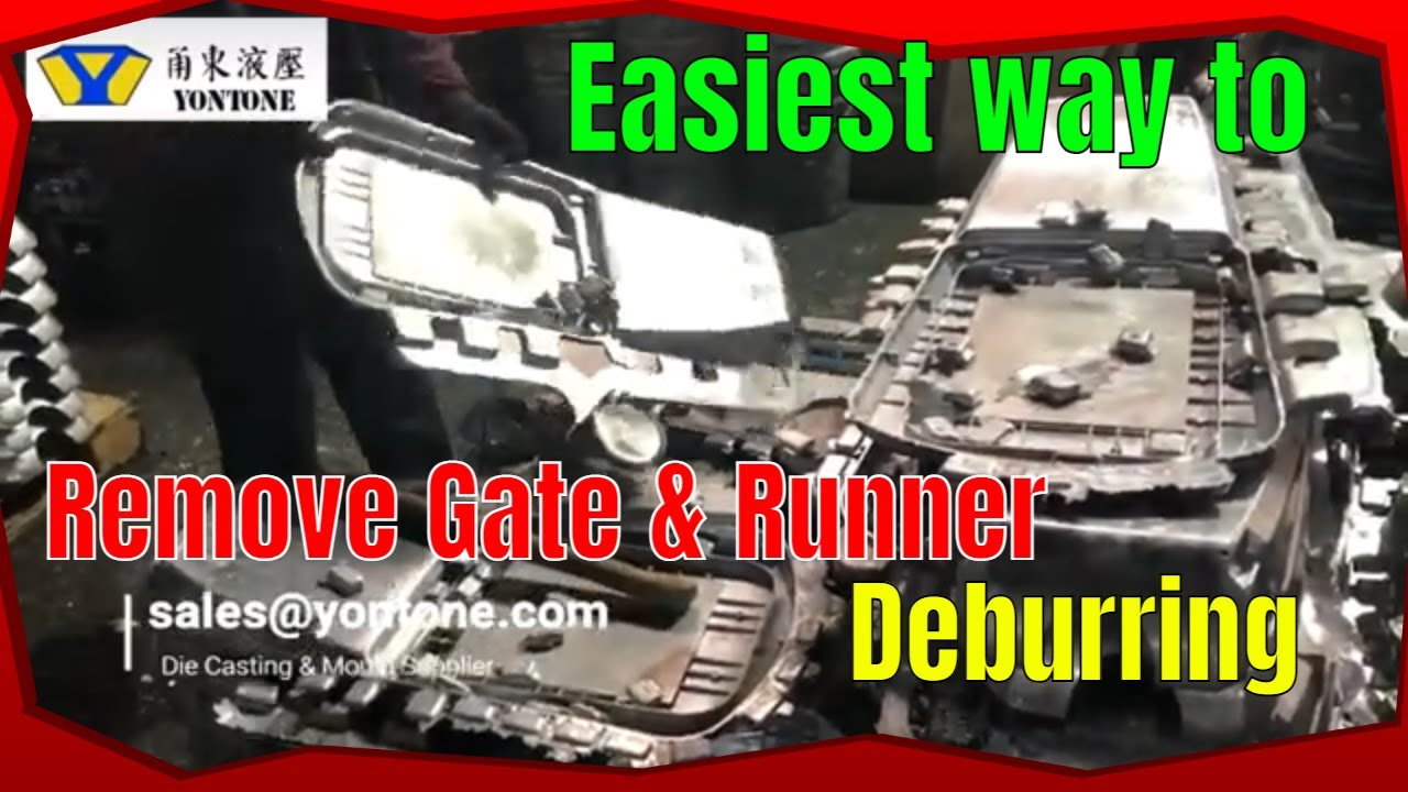 Remove the Gating System and Runner of Aluminum Die-casting LED Street Light Housing | Deburring