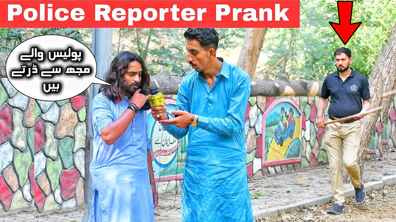 Police reporter prank by Banana prank