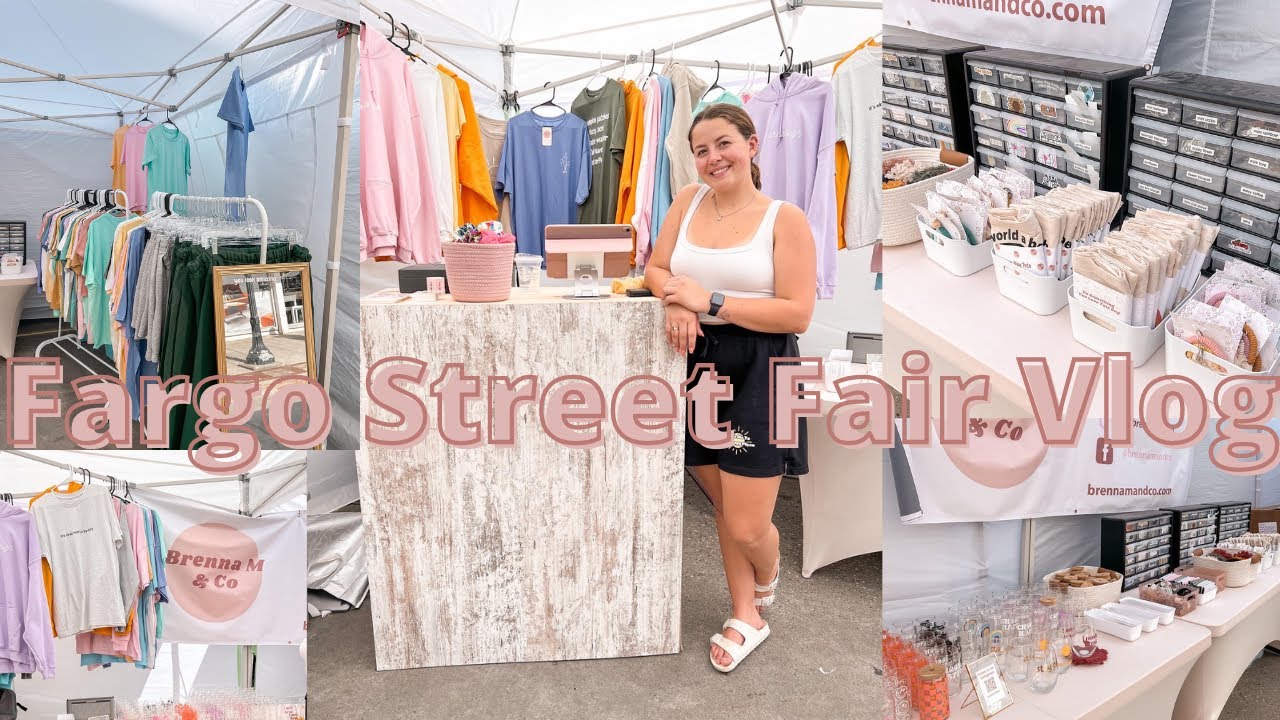 Fargo Street Fair Vlog | Market Set Up | Small Business | Craft Fair Booth