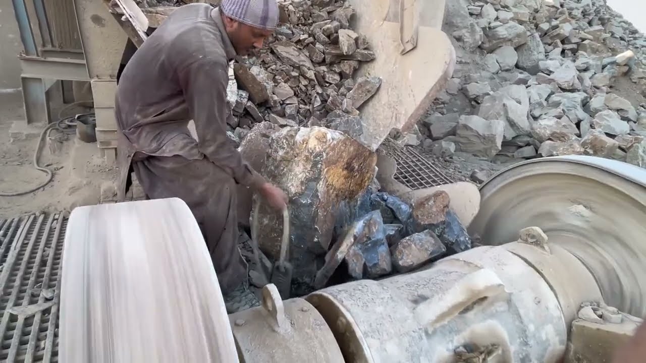 Extreme Rock Crushing Process 🔥 Huge Stones Destroy reminded by Crusher
