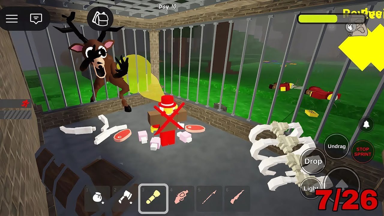 Deer Attack Me in 99 nights in the forest roblox 