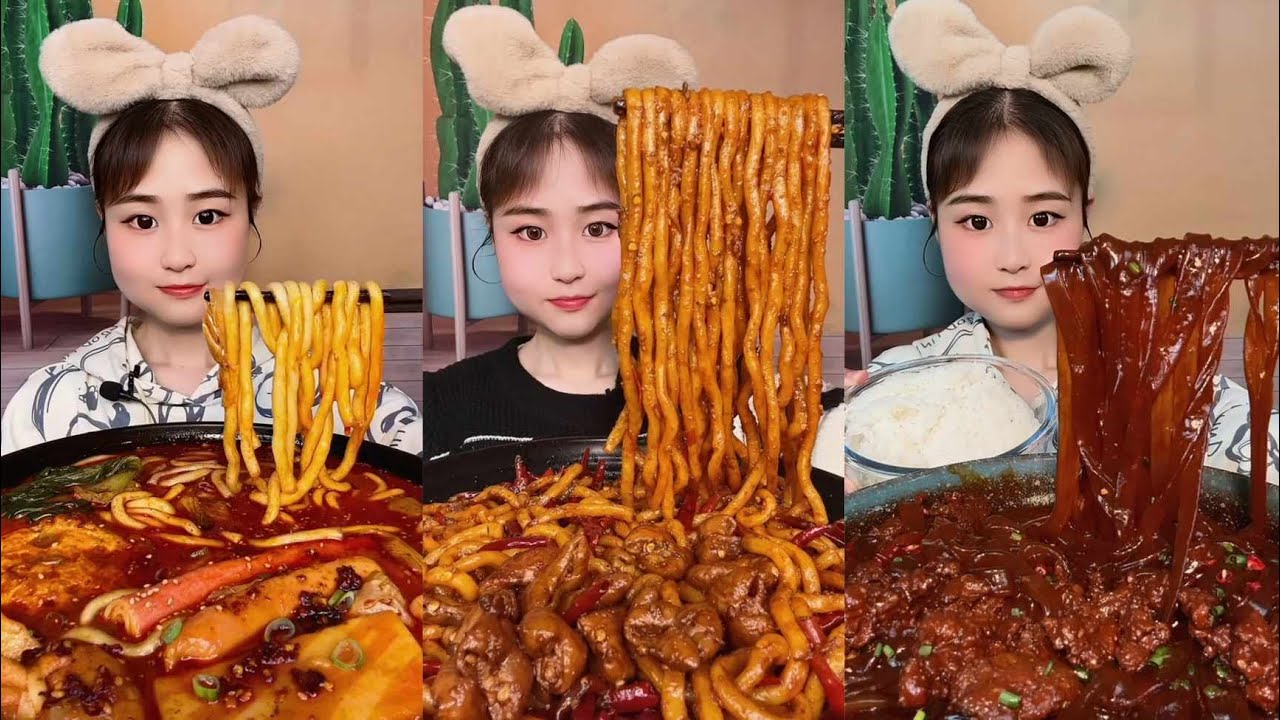 ASMR | CHINESE FOOD MUKBANG | 중국당면마라탕 먹방 | 중국비빔국수 먹방 | 불닭볶음면 먹방 | 매운라면계란 먹방 | 돼지내장 먹방 | 중국 먹방 ASMR