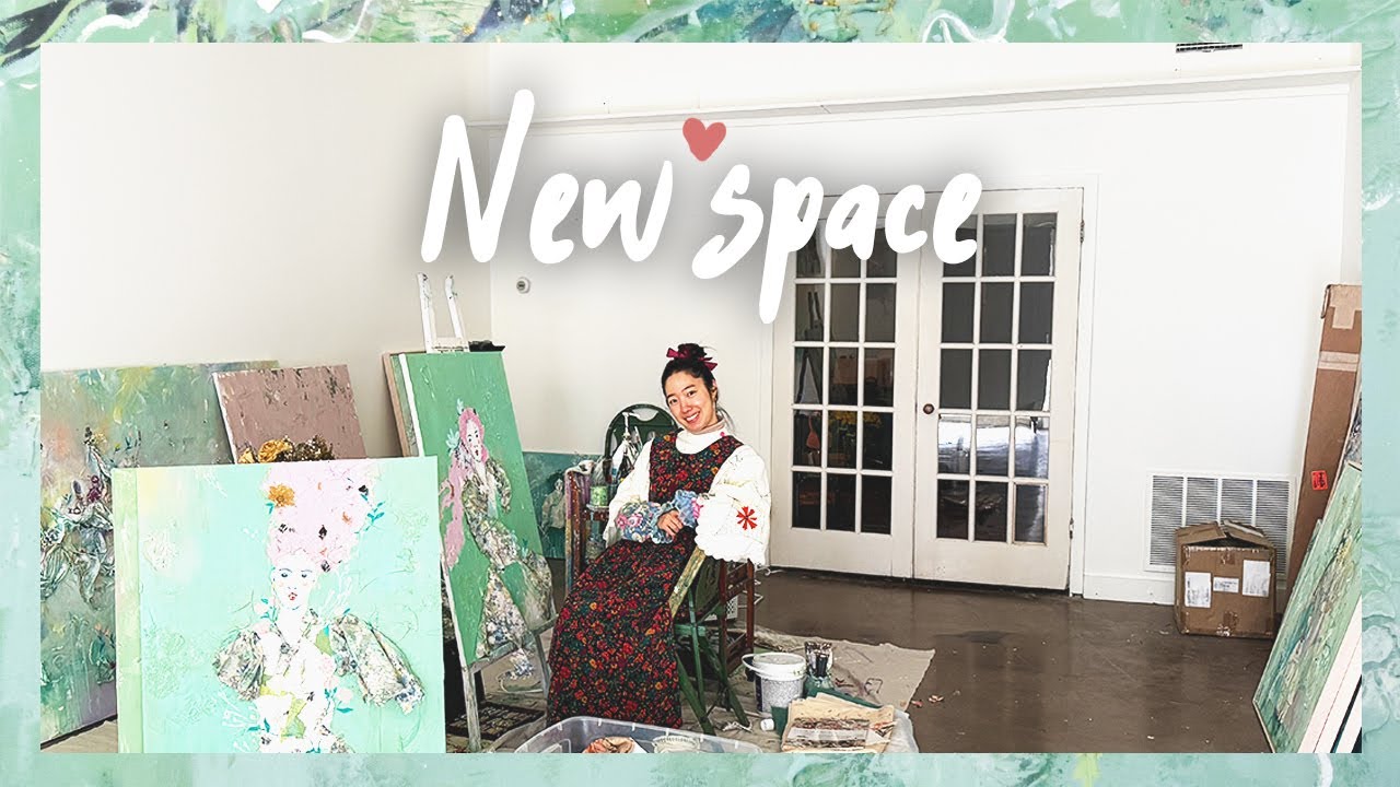 Studio Diaries🩵 Art Gallery move in 🖼️ Preparing Solo show🌷 Expanding my garden to the world ✨