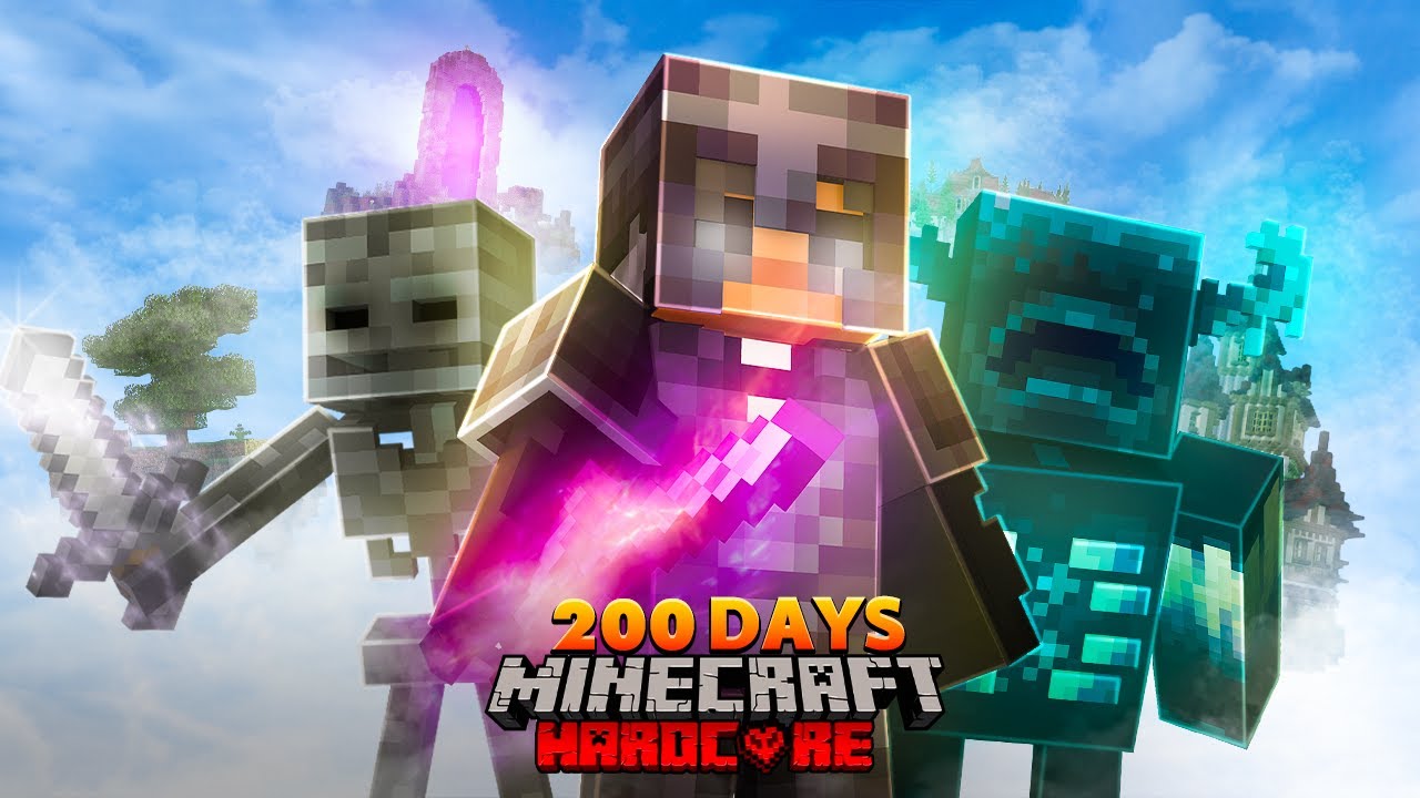 قضيت 100 يوم ماين كرافت بسكاي بلوك