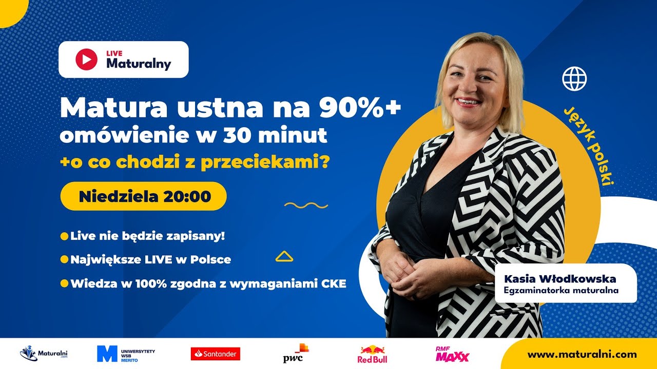 🔴Matura USTNA! Bez stresu i na 90% + om&oacute;wienie przeciek&oacute;w!