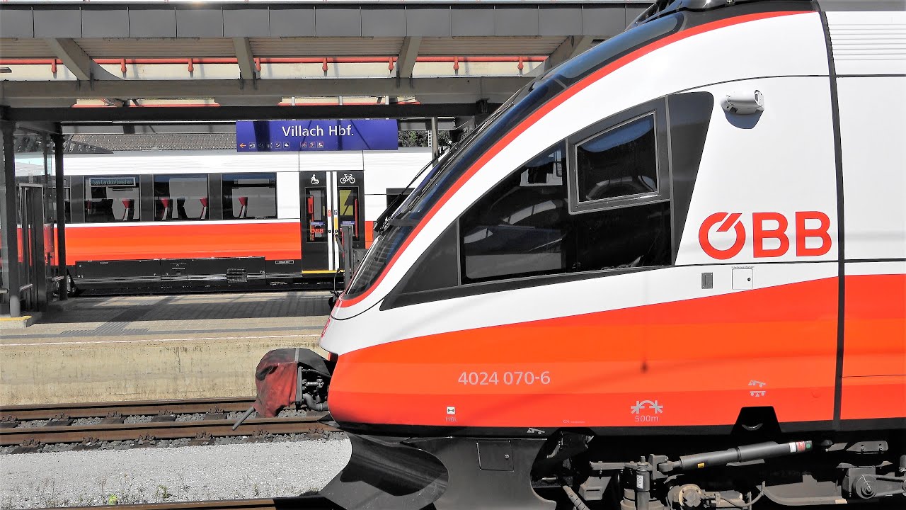 Villach Hbf.: Viel Bahnverkehr in Villach mit Talent1, Desiro, EC, RJ, Güterzüge, BR 1216, BR 1144