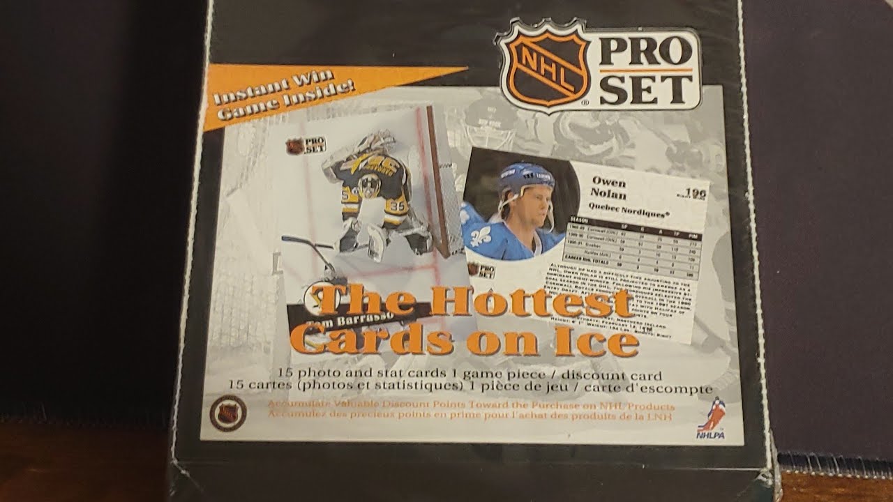 Throwback box of 1991-92 pro set series 1 hockey cards looking for the Patrick Roy autograph