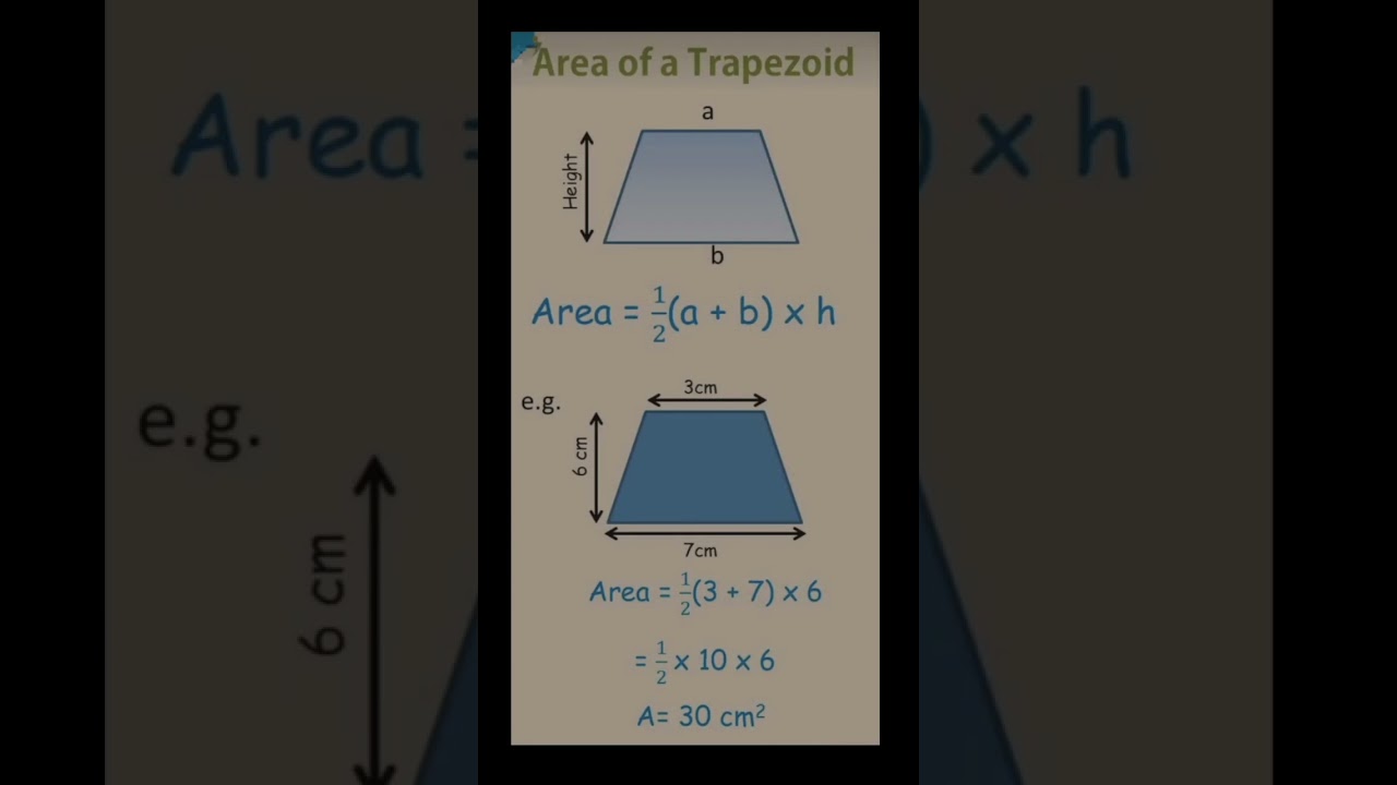 Area Of Trapezium l #trapezium #area
