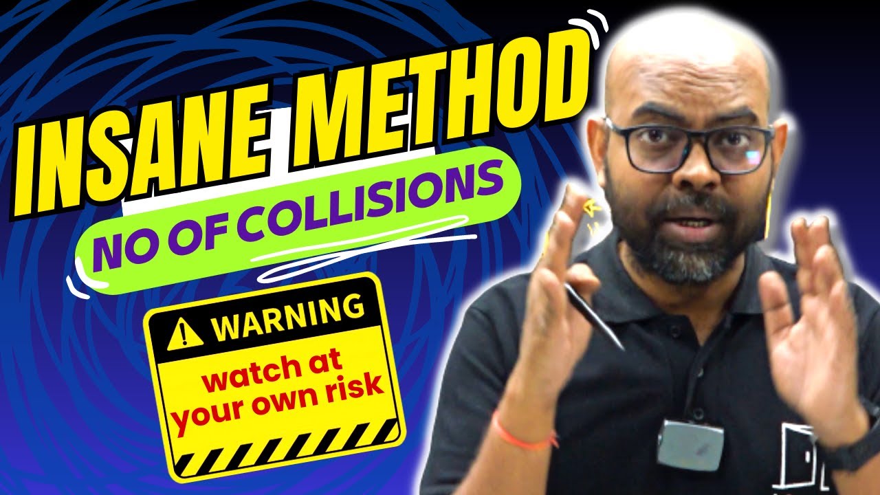 Insane method to find number of collisions | Elastic Collision of two blocks | 