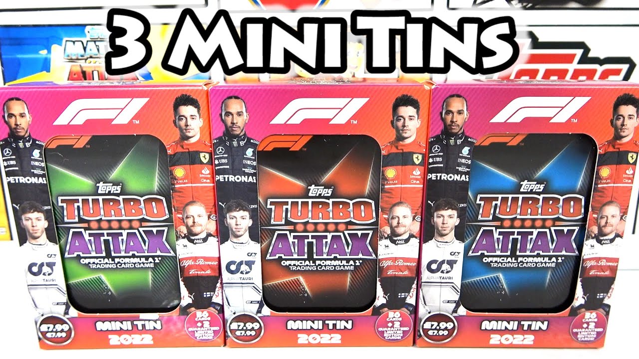 ULTRA RARE LIMITED EDITION | NEW Opening 3 Topps Formula 1 TURBO ATTAX 2022 Mini Tins