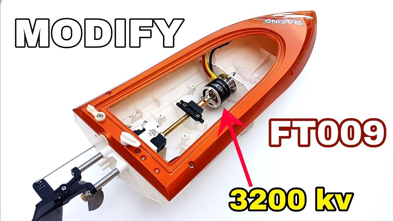 modify boat racing ft009.  โมเรือ ft009. มอเตอร์บัสเลส 3200kv