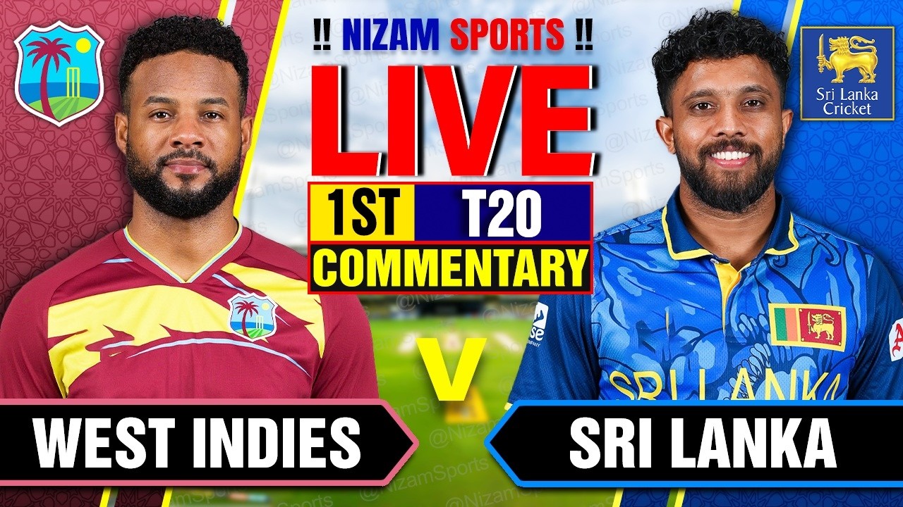 🔴Live: West Indies vs Sri Lanka | 1st T20I | Live Cricket Score & Commentary