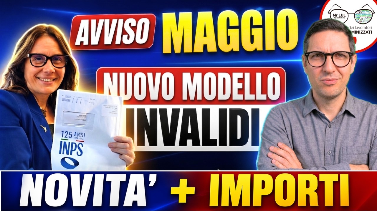 🔴 INVALIDI 3 NOVIT&Agrave; MAGGIO 2026 ➡ MODELLO IMPORTI DECRETO INPS CEDOLINO CAREGIVER